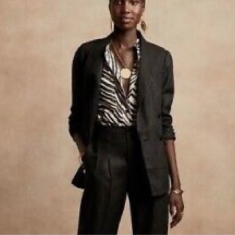 Banana Republic Black Double Breasted Blazer